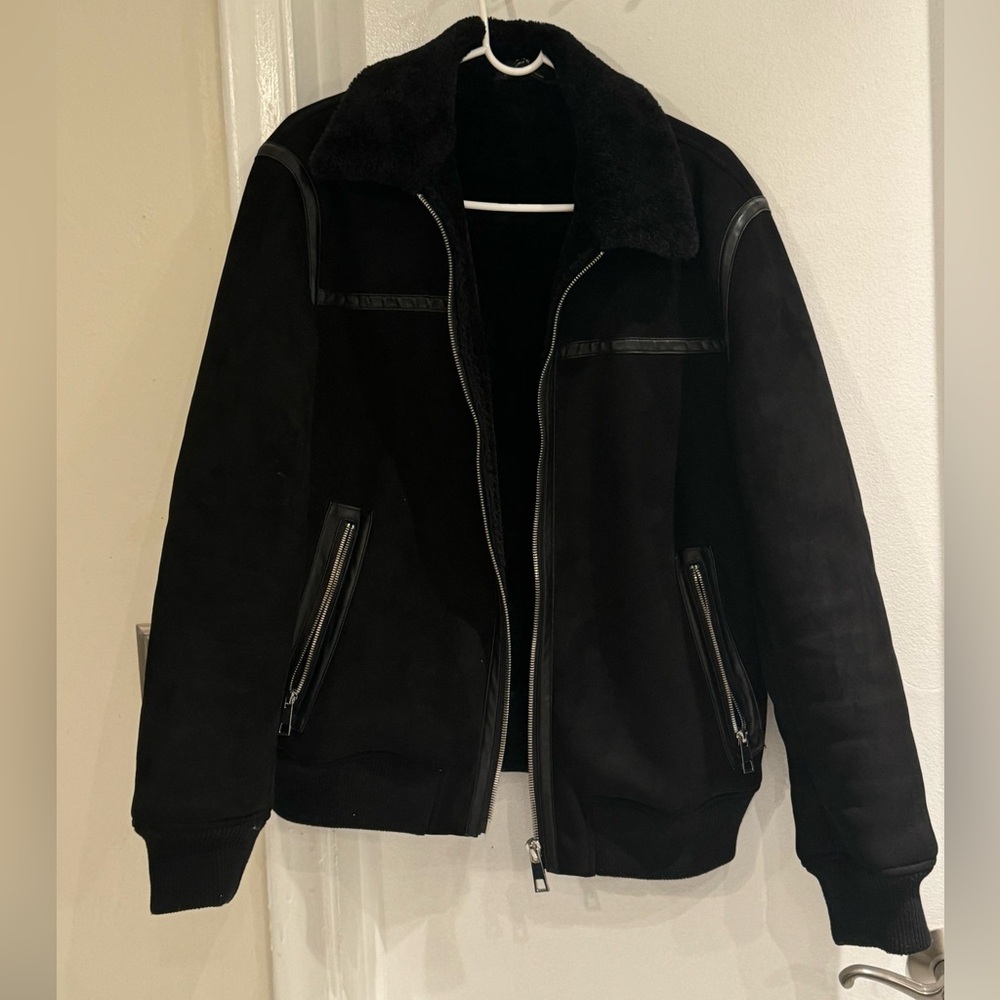 Zara Men’s Bomber Moto Jacket
